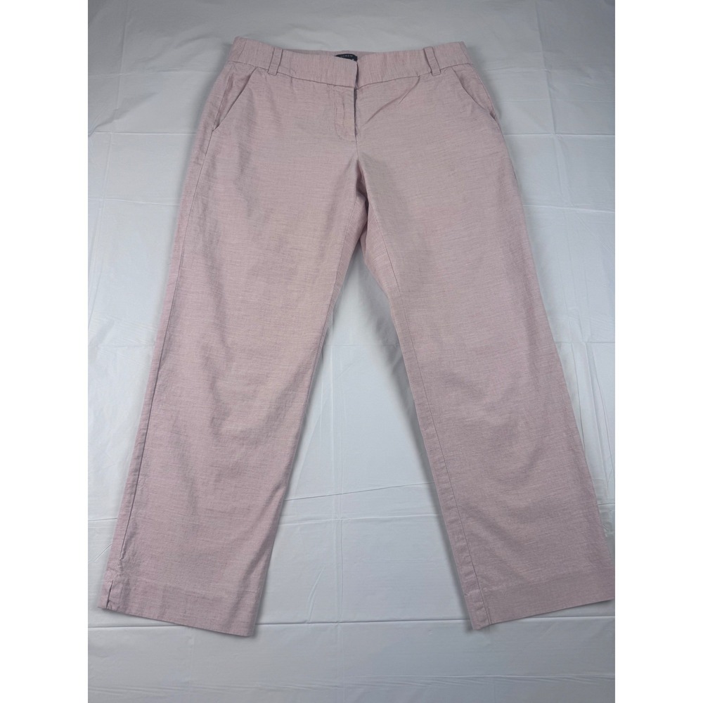 J.Crew Womens Pink City Fit Cocktail Capri Pants Textured Cotton Size‎ 2